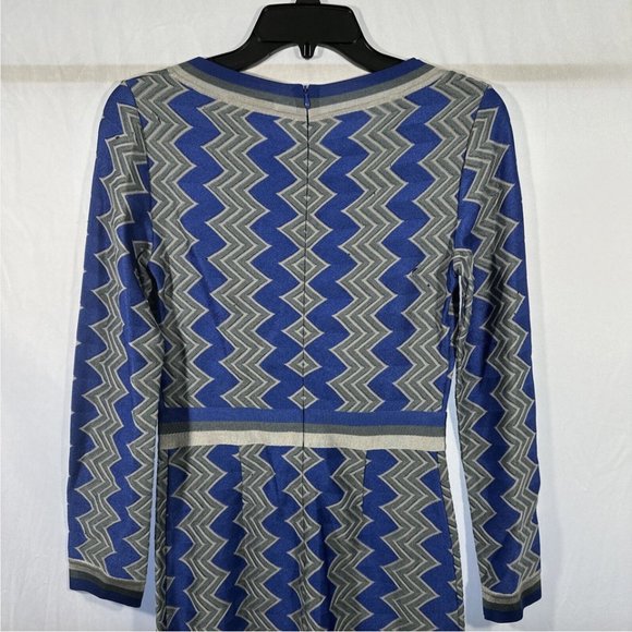 NWD Missoni Crochet‎ Knit Zig Zag Dress in Blue [ SZ 38 ] #Q438 - Picture 9 of 17
